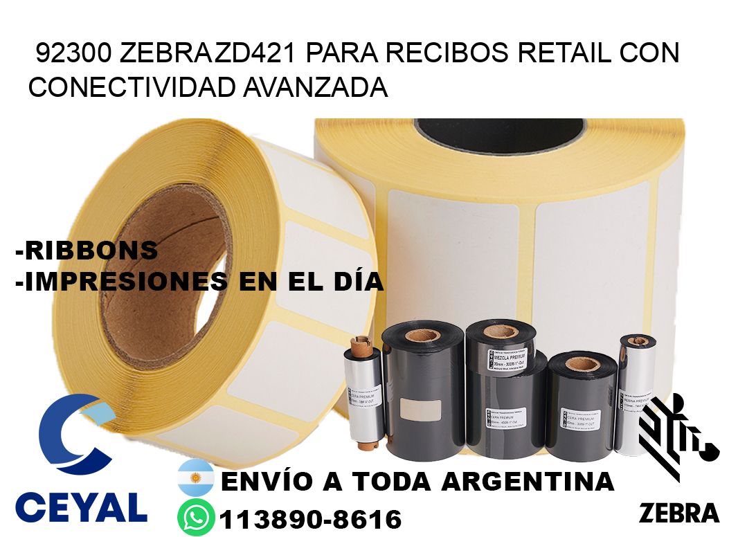 92300 Zebra ZD421 para recibos retail con conectividad avanzada
